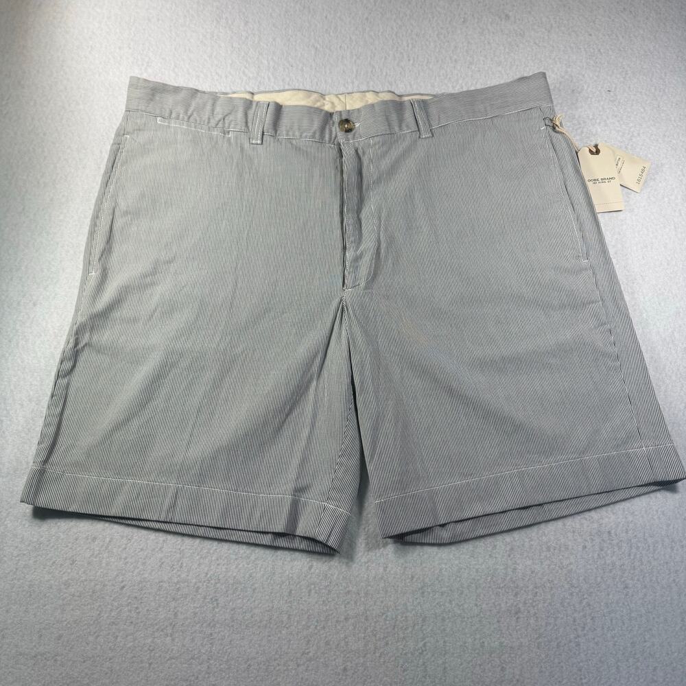 OOBE Brand Mens Bristol Stripe Short Navy & White Stripes W40 New With Tags
